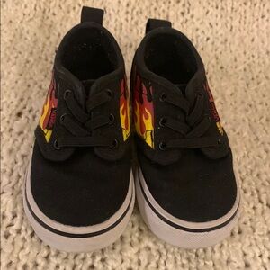 Vans boys black sneakers, size toddler 6.